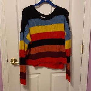 Multi Colored Knit Fleece